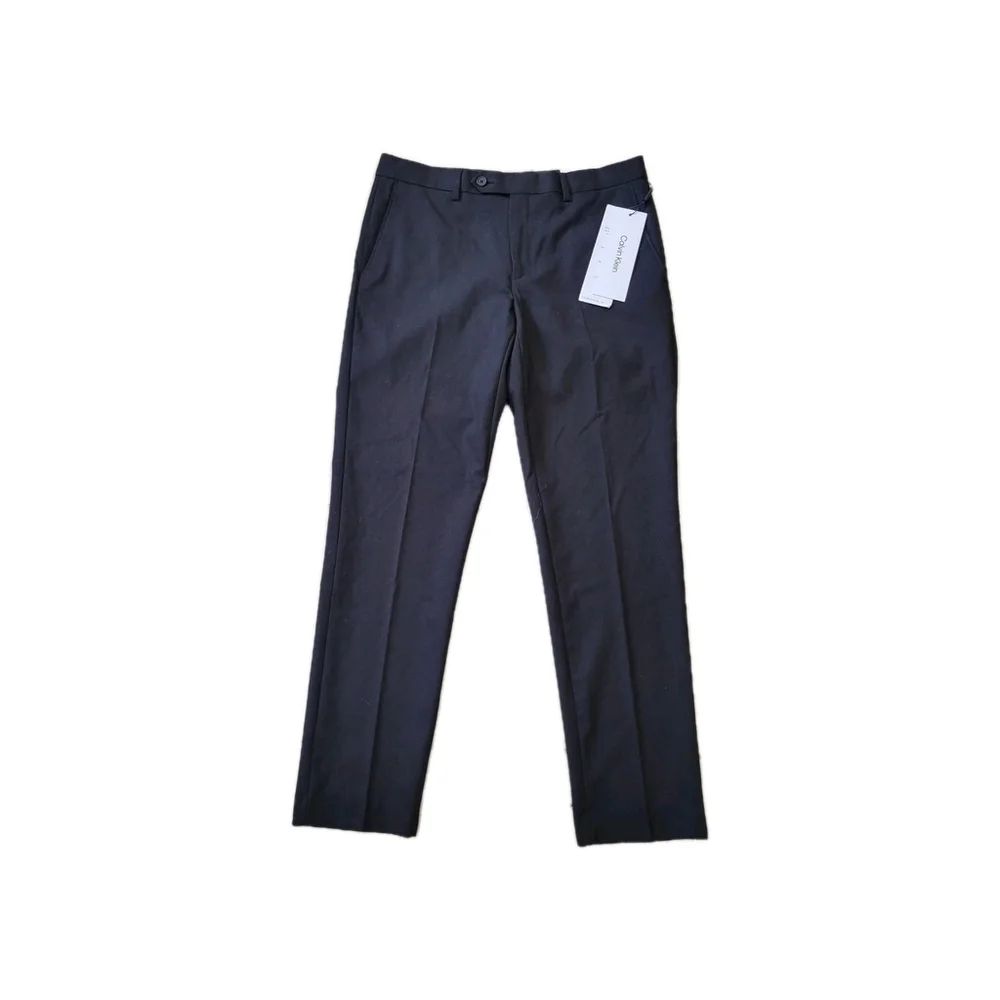 Calvin Klein Men's Skinny-Fit Wrinkle Resistant Black Dress Pants 33/30 NWT $175